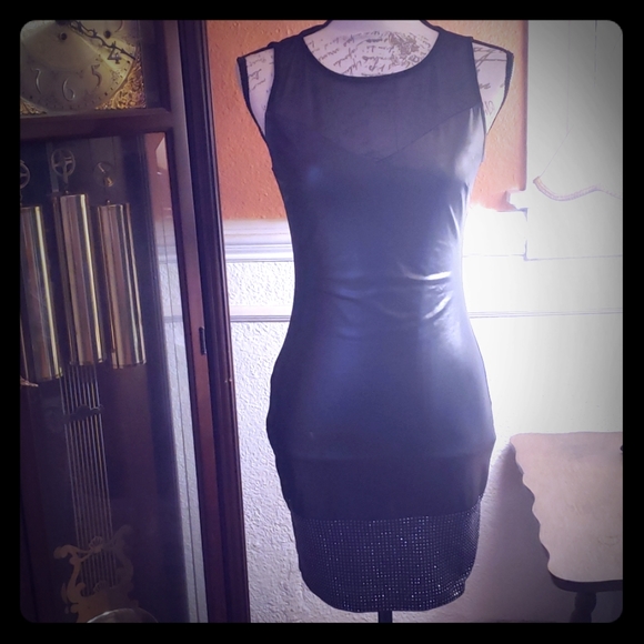 faux leather dress size 18